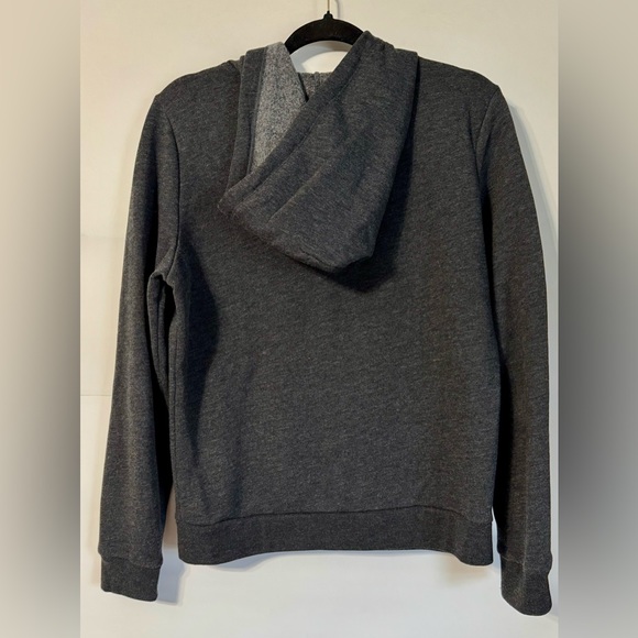 PINK Victoria's Secret Everyday Lounge Full Zip Charcoal Plaid Hoodie Size M - Picture 4 of 14